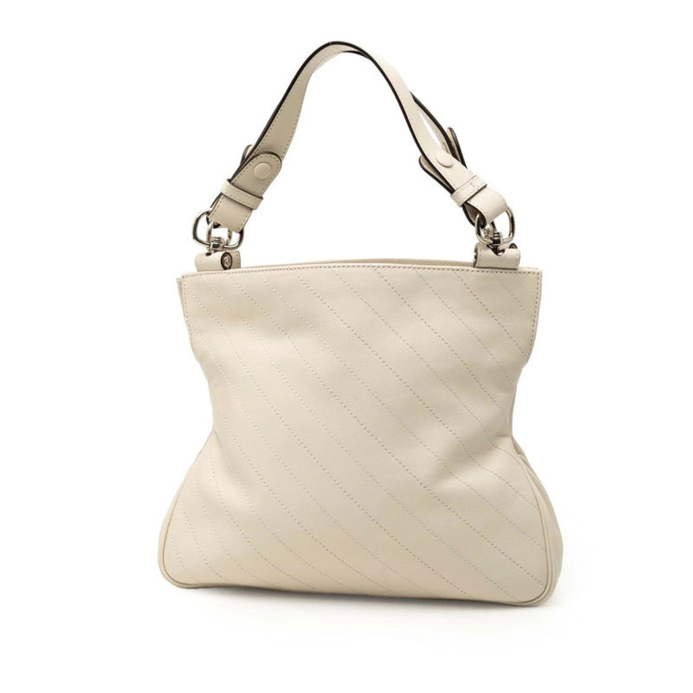 Gucci Blondie Leather Chain Bag Tote White Shoulder Off White